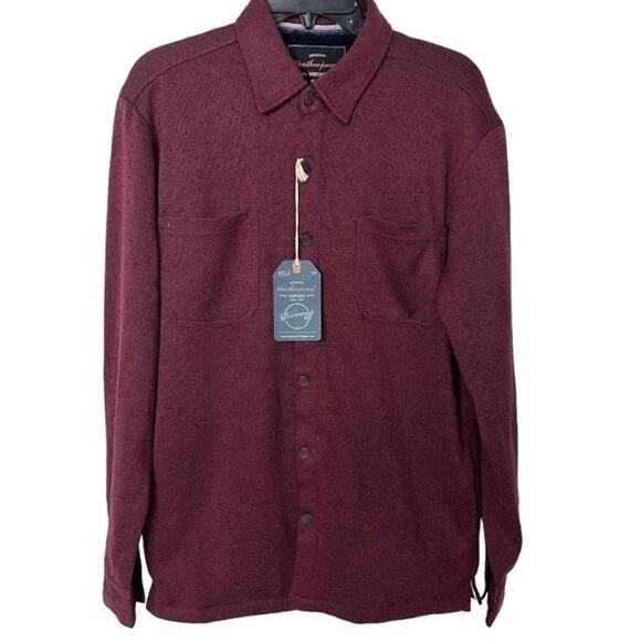 Weatherproof Mens Faux Fur-Lined Button Shirt Sz XL/Extra Large Red Mahogany NWT - Picture 2 of 8